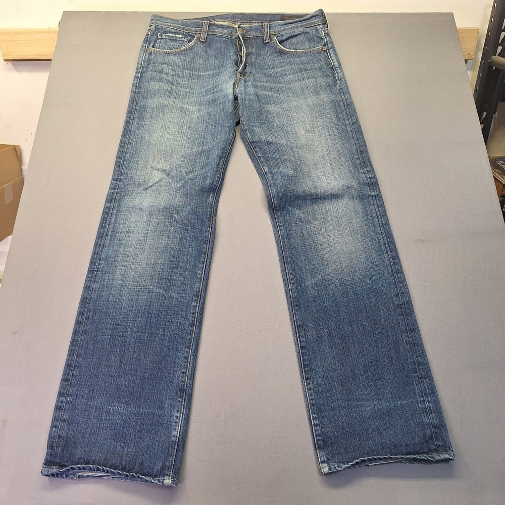 Citizens of Humanity Evans Relaxed Button Fly Jeans Mens 34 Medium Wash 606E-013